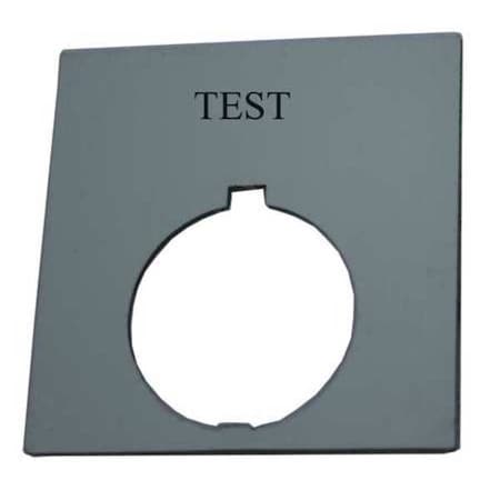 Eaton Legend Plate, Square, Test, Black HT8SP83