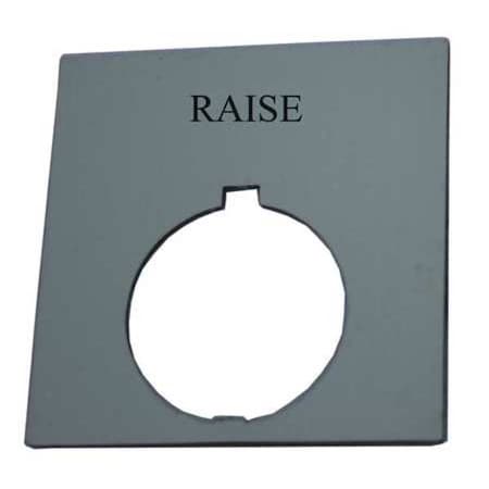 Eaton Legend Plate, Square, Raise, Black HT8SP28
