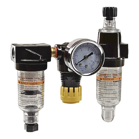 Parker Filter/Regulator/Lubricator, 1/4", NPT 14A11B18F0GF