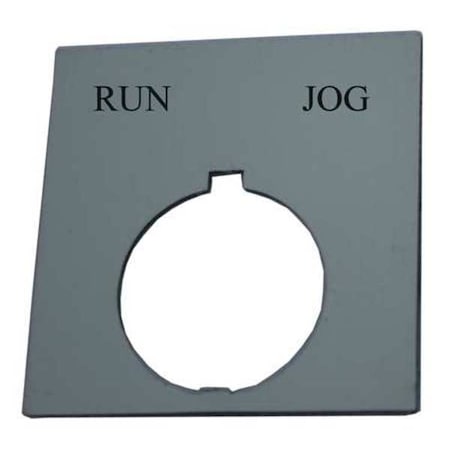 Eaton Legend Plate, Square, Run Jog, Black HT8SP44