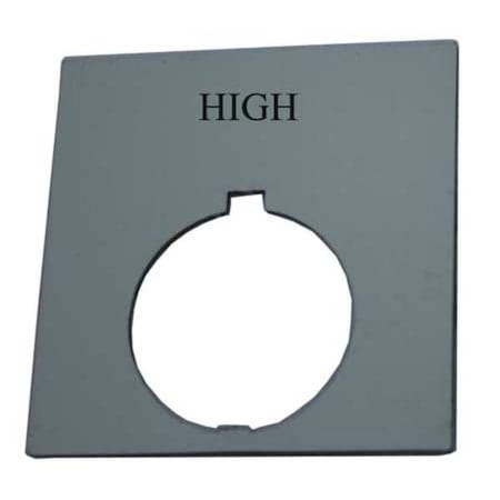 Eaton Legend Plate, Square, High, Black HT8SP16