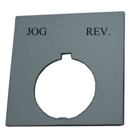 Eaton Legend Plate, Square, Jog-Rev., Black HT8SP21