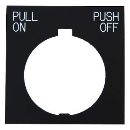 Eaton Legend Plate, Square, On/Off, Black/Grey HT8PP5