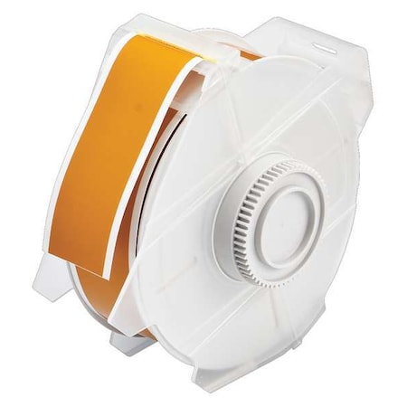 Brady Label Tape Cartridge, Yellow/Brown, Labels/Roll: Continuous 97740