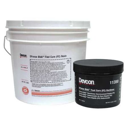 Devcon Epoxy Adhesive, 11350 Series, Gray, Pail, 2:01 Mix Ratio, 2 to 3 hr Functional Cure 11350