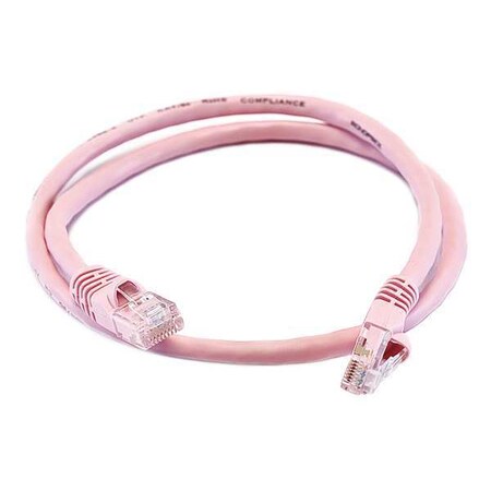 Monoprice Ethernet Cable, Cat 5e, Pink, 2 ft. 3710