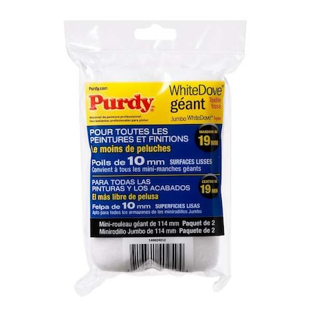 Purdy 4-1/2" Mini Paint Roller Cover, 3/8" Nap, Woven Dralon 14G624012