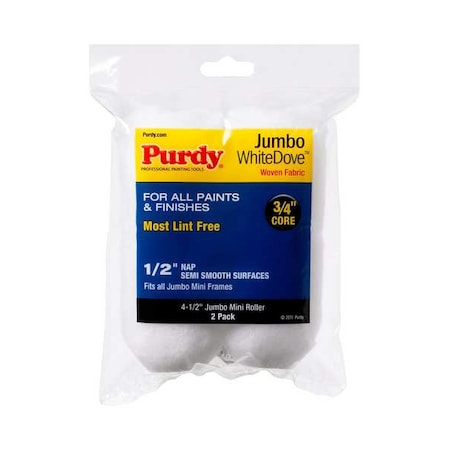 Purdy 4-1/2" Mini Paint Roller Cover, 1/2" Nap, Woven Dralon 14G624013
