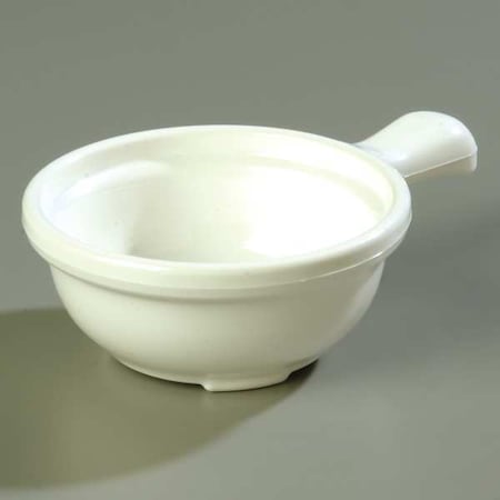 Carlisle Foodservice Handled Soup Bowl, 12 oz., SAN/Polycarbonate White PK24 7420GR02