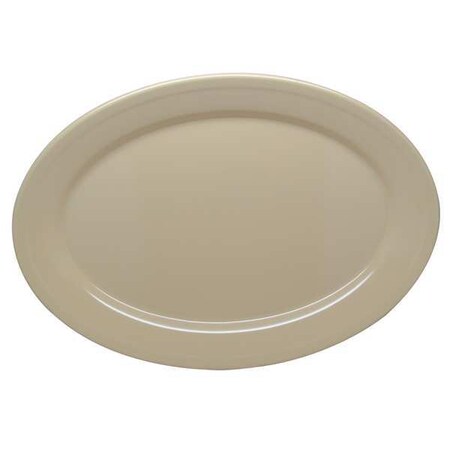 Carlisle Foodservice Oval Platter, 12 x 8-1/2, Tan, PK24 43560GR25