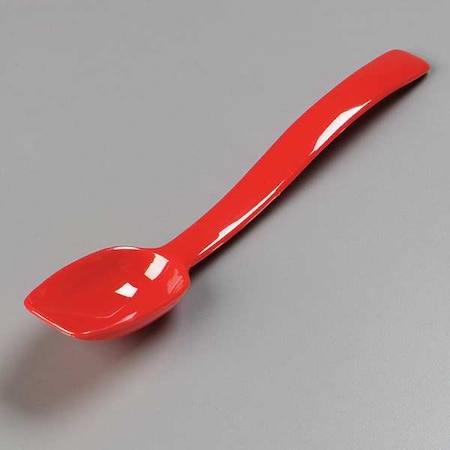 Carlisle Foodservice Solid Spoon, Red, 8 In, PK12 446005