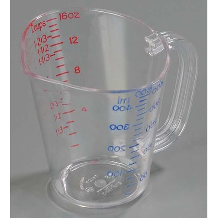 Carlisle Foodservice Measure Cup, Clear, PK6 4314207