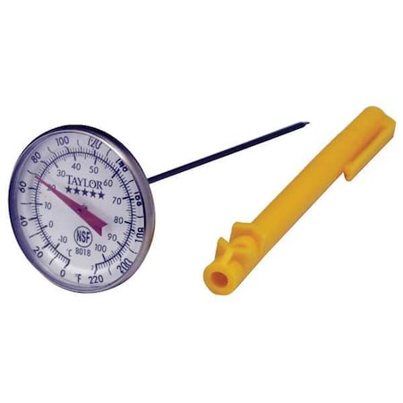 Taylor Anti Parallax Mechanical Food Service Thermometer with 0 to 220 (F) 8018N