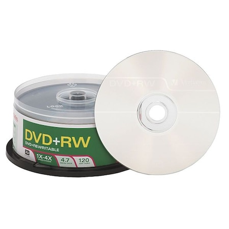 VERBATIM DVD+RW Disc, 4.70 GB, 120 min, 4x, PK30 VER94834