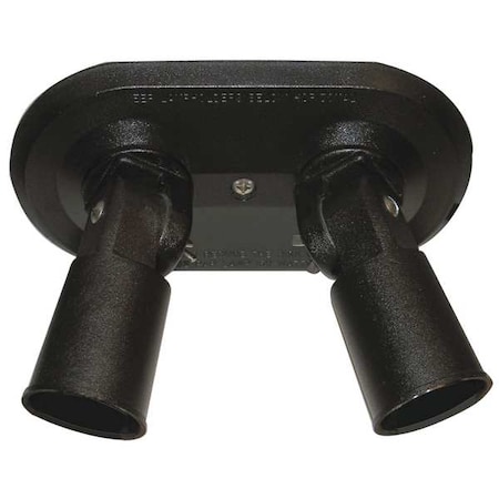 W F Harris Lighting Lampholder, Double, BlkPAR38, 2-150W 201