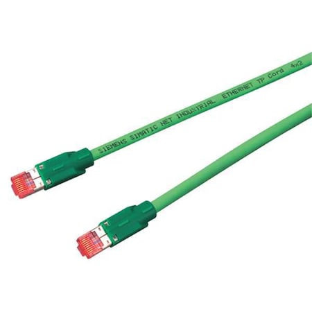 Siemens Ethernet Cable, Cat 6A, Green, 3.3 ft. 6XV1 870-3QH10