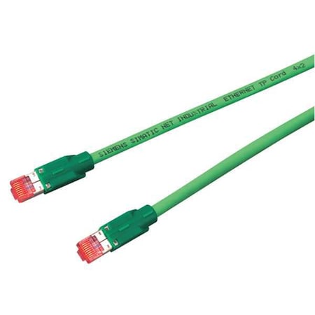 Siemens Ethernet Cable, Cat 6A, Green, 19.7 ft. 6XV1 870-3QH60