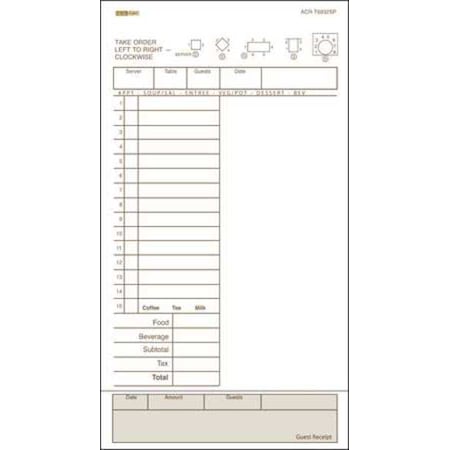 Daymark Guest Check Board, 1 Part, Tan, PK4 ACR -T6932SP