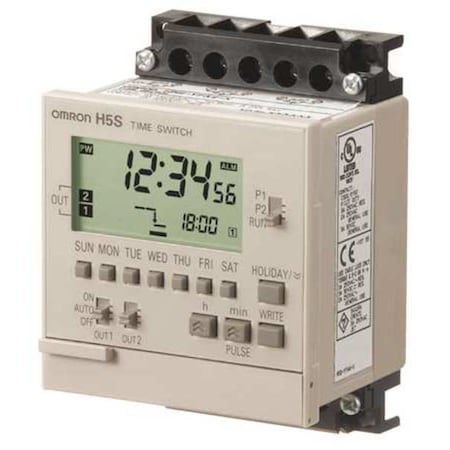 Omron Electronic Timer, 365 Days, (2) SPST-NO H5S-YFB2-X