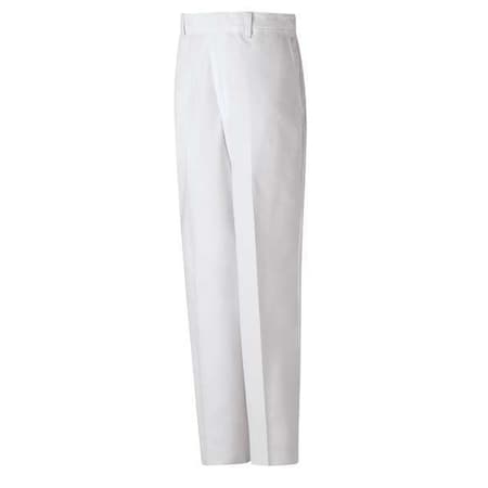 Red Kap Men's Durakap Pant, 36 in, White, 35% Cotton, 65% Polyester PT56WH 36 30