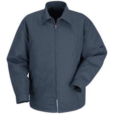 Red Kap Men's Jacket, 65% Polyester/35% Cotton, Zipper, Navy, 2XL JT50NV RG XXL