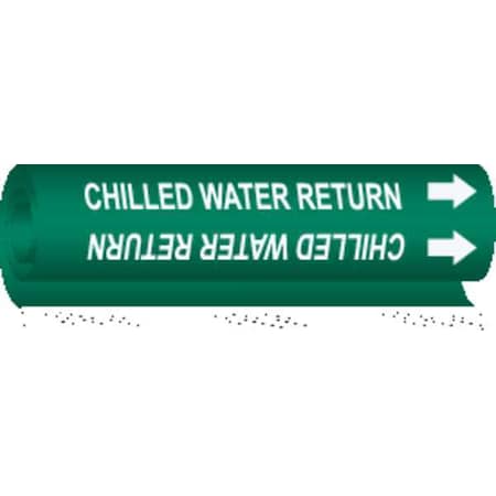 Brady Pipe Marker, Chilled Water Return, Green, 5647-II 5647-II