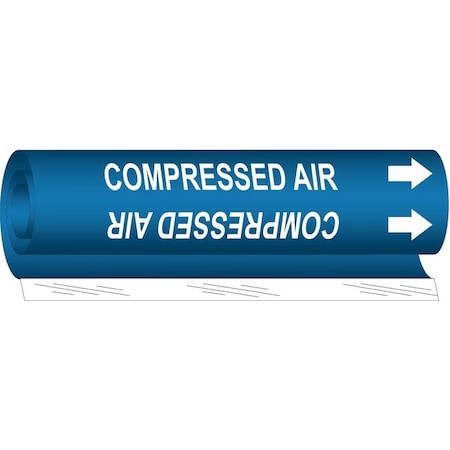 Brady Pipe Mrkr, Compressed Air, 1-1/2to2-3/8 In, 5660-I 5660-I