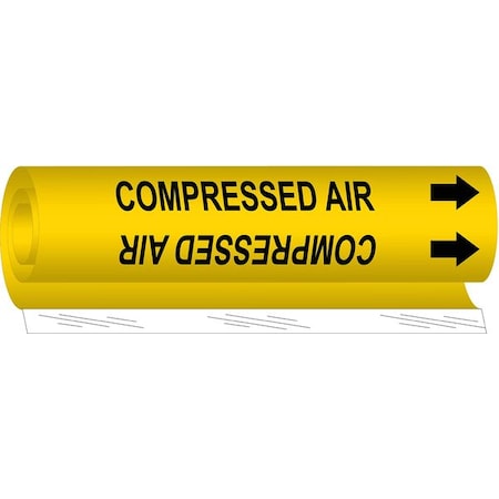 Brady Pipe Marker, Compressed Air, 1/2to1-3/8 In 5661-O