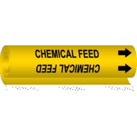 Brady Pipe Markr, Chemical Feed, Y, 1/2to1-3/8 In 5645-O