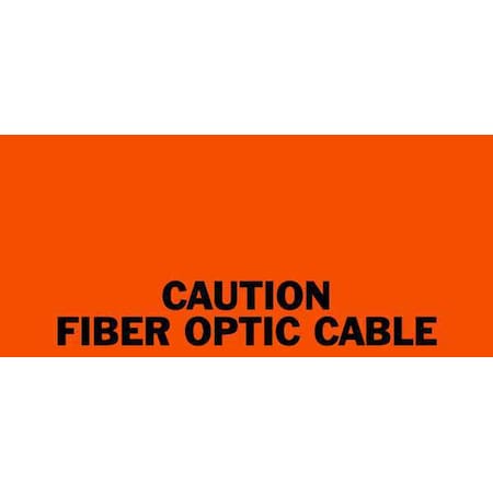 Brady Pipe Mrkr, Caution Fiber Optic Cable 47659