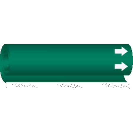 Brady Pipe Marker, (Blank), Grn, 1/2 to 1-3/8 In 5601-O