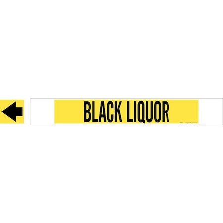 Brady Pipe Marker, Black Liquor, Y, 8 In or Lrger 5634-HPHV