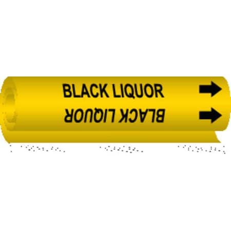 Brady Pipe Marker, Black Liquor, 2-1/2to7-7/8 In 5634-II