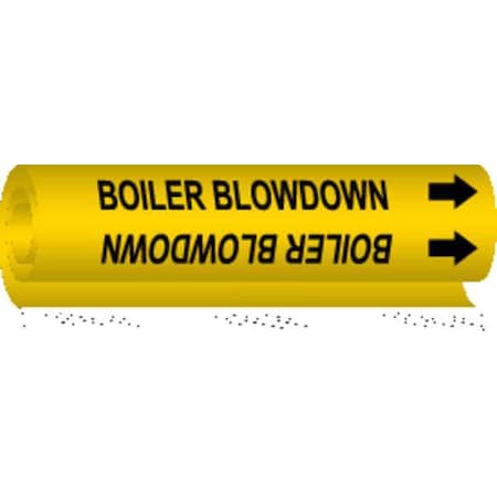 Brady Pipe Mrkr, Boiler Blow Down, 2-1/2 to7-7/8 5636-II