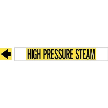 Brady Pipe Mrkr, High Pressure Steam, 8In orGrtr, 5706-HPHV 5706-HPHV