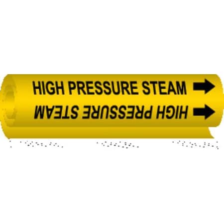 Brady Pipe Marker, High Pressure Steam, Yellow, 5706-II 5706-II