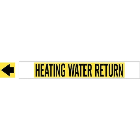 Brady Pipe Mkr, Heating Water Return, 8In orGrtr 5702-HPHV