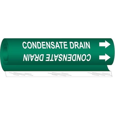 Brady Pipe Mrkr, Condensate Drain, 2-1/2 to7-7/8, 5663-II 5663-II