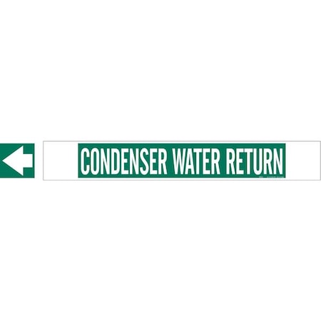 Brady Pipe Marker, Condenser Water Return, Green, 5665-HPHV 5665-HPHV