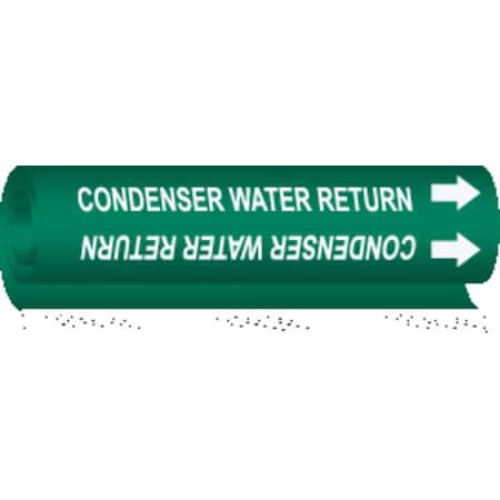 BRADY Pipe Marker, Condenser Water Return, Green, 5665-I 5665-I