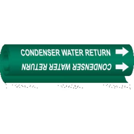 Brady Pipe Marker, Condenser Water Return, Green, 5665-II 5665-II