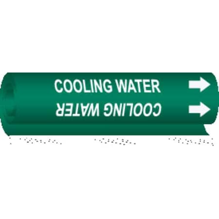 Brady Pipe Mrkr, Cooling Water, 2-1/2to7-7/8 In 5668-II