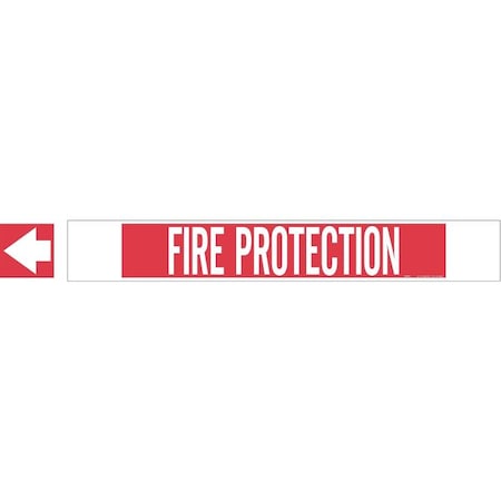 Brady Pipe Markr, Fire Protection, R, 8 In orGrtr 5688-HPHV
