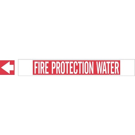 Brady Pipe Mrkr, Fire Protection Water, White, 5689-HPHV 5689-HPHV