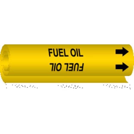 Brady Pipe Marker, Fuel Oil, Y, 1-1/2 to2-3/8 In, 5695-I 5695-I