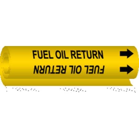 Brady Pipe Markr, Fuel Oil Return, 1/2to1-3/8 In 5696-O