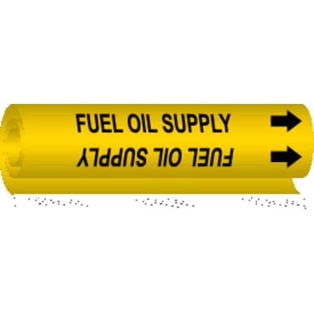 Brady Pipe Mrkr, Fuel Oil Supply, 2-1/2to7-7/8In, 5697-II 5697-II