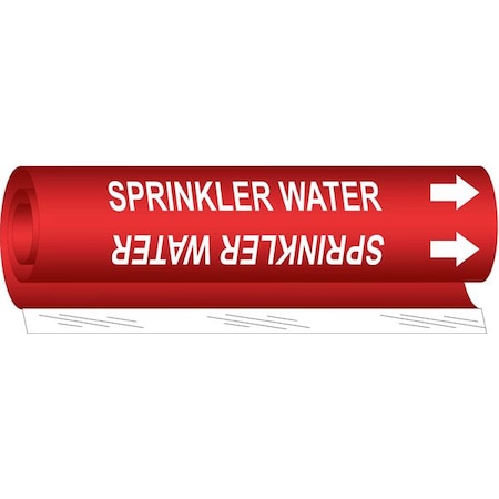 Brady Pipe Mrkr, Sprinkler Water, 2-1/2to7-7/8In, 5765-II 5765-II
