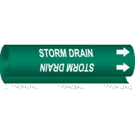 Brady Pipe Marker, Storm Drain, 2-1/2to7-7/8 In, 5769-II 5769-II