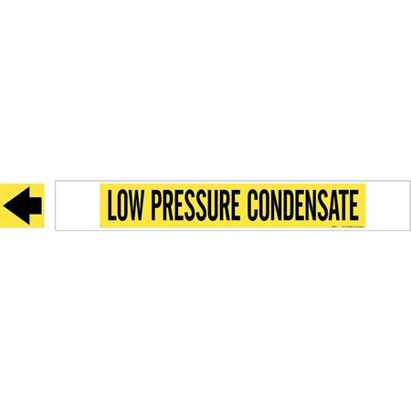 Brady Pipe Mrkr, Low Pressure Condensate, Yellow 5719-HPHV